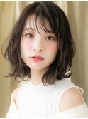 大人美人ウェットスタイル黒髪外ハネボブパーマ314X志木30代40代