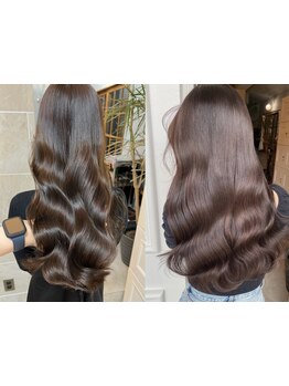 《*自然な毛流れを実現したい*》ダメージケアしつつクセを整える、オズの縮毛矯正+髪質改善トリートメント