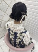 【ヘアメ】お呼ばれヘアにも♪ツインお団子ヘアメ*新井
