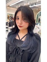 ロンドルピナス 小倉(Lond Lupinus) ミディアムヘア暗めカラー/デザインカラー/フェイスフレーミング