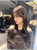 髪質改善縮毛矯正レイヤーカット顔周り前髪韓国ミニウルフ/池袋