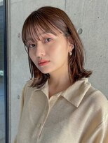 ガーデンヨコハマ(GARDEN YOKOHAMA) ミディアムレイヤーカット ボブレイヤー ココアブラウン 小顔