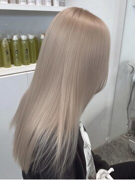 ネハス 名古屋栄店(nehus.) ミルクティー/ブリーチカラー/ウルフカット/レイヤーカット