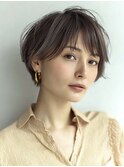 大人ショートレイヤー白髪ぼかし脱白髪染め40代50代60代原宿