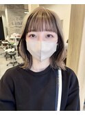 ミディアムレイヤーカット/髪質改善/韓国/前髪/新宿/ブリーチ