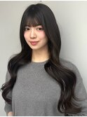 巻き髪/コテ巻き/韓国風/ワンホン/羽エクステ/ロングレイヤー