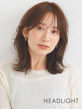 ソーエン バイ ヘッドライト 宮崎橘通店(soen by HEADLIGHT) 小顔魅せ大人ミディアムレイヤー似合わせウルフくびれ前髪