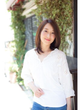 アドラーブル 長岡リップス旭岡店(adorable) アッシュストレート★ツヤ感セミディ