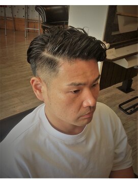 ラズリーヘアー(LAZLY HAIR) サイドパートフェード+デザインパーマ