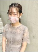 前からもふわっと綺麗♪ // 編み込み × 編みおろし × 三つ編み