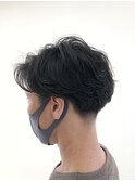 MEN'S HAIR &nbsp;センターパート　ツイストスパイラル　コンマヘア