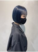 ネイビーブルーボブ