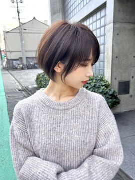 ロンド クラン 岡崎(Lond Clan) 韓国顔周り前髪ボブ×大人ガーリーグレージュ[岡崎/髪質改善]