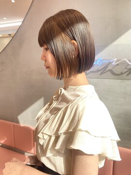 ロンドポレール 北千住(Lond polaire) 切りっぱなし×ブリーチなしダブルカラー