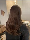 切りっぱなしボブ/エアリーロング/美髪/ピンクブラウン/岡崎