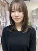 ★ナチュラルワンカールセミディシアカラーエアリークセ毛風