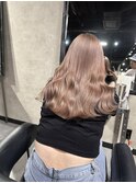 【旭川美容室】色落ち可愛いピンクグレージュ