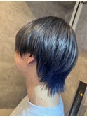 2トーンカラー/ブルーカラー/グレーカラ/ウルフカット【たいし】