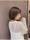 大人可愛いひし形ハンサムショートボブ前下がり