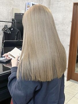 ラフヘアデザイン(Raf hair design) バレイヤージュコントラストハイライトミルクティーベージュ