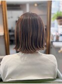バレイヤージュ×ボブ