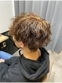 マッシュ×パーマ