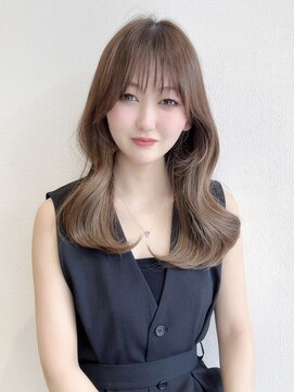 マッシュアンドマッシュアヴェダ ららぽーと福岡店(mash&mash AVEDA) 韓国風/ヨシンモリ/ワンホンヘア/ロングレイヤー/マロンベージュ