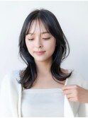 くびれるレイヤーカット/20代30代大人かわいい/透明感カラー