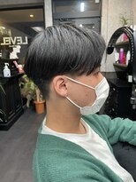 レベル 葛西店(LEVEL)&nbsp;センターパート ニュアンスパーマ 韓国風 葛西メンズ