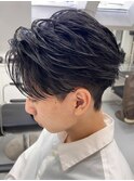 メンズカットパーマ/メンズパーマ/学割U24/センターパート