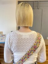 ヨハク 大阪梅田中崎町(yohaku)&nbsp;<12>切りっぱなしショート×ブリーチ♪メンズカット・ボブも人気