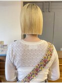 <12>切りっぱなしショート×ブリーチ♪メンズカット・ボブも人気