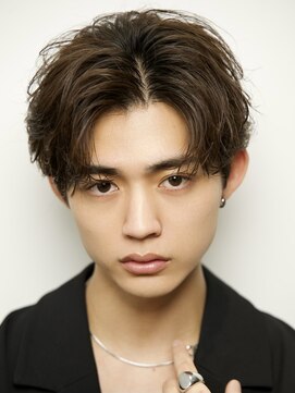 ルーシー 渋谷(LUCEY) センターパートフェザーパーマシャドウパーマメンズパーマ