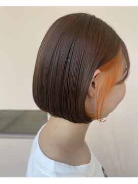 スーリール 久留米花畑店(Sourire) 20代30代40代50代インナーカラーデザインカラーミニボブ大人◎