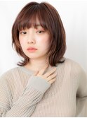 大人かわいいアースカラー外ハネくびれボブd小山20代30代40代