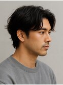 Hale刈り上げセンターパートフェザーパーマニュアンスパーマ原宿