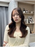 レイヤーカット/2wayバング/顔周りカット/透明感カラー