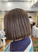 切りっぱなしハイライトボブ