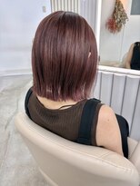 ユイマァル 岡山(YUIMARL)&nbsp;透明感ピンクブラウン/切りっぱなしボブ！20代30代40代