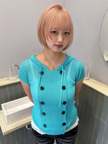 キオク(KIOX)&nbsp;レイヤーボブ/ピンクベージュ/ハイトーン/ワンカラー/名古屋