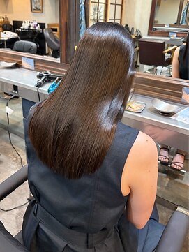 ヘアプレイスソル (HAIR PLACE SoL) 縮毛矯正/髪質改善/セミロング/ダークブラウン