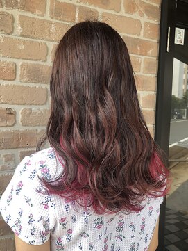 ヘアメイクエイト 丸山店(hair make No.8) 【担当＊岩切祐樹】ロング×インナーピンク