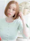 【macaron】ハイトーンカラーのストレート！ワンレングスボブ☆a