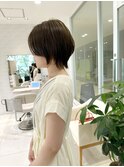 ショートウルフ×カーキベージュstyle by 田爪【洋光台美容室】