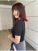 ぷつっと顔まわりレイヤー/ブリーチなしwカラー
