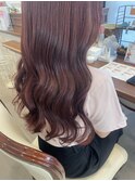ブリーチなしでもできるピンクブラウン