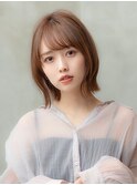 20代30代大人可愛い前髪/丸顔マチルダボブ/フェイスレイヤー