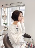 ショートボブ×イノアオイルカラーナチュラルブラウン