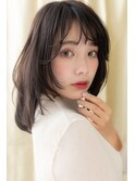 大人可愛い姫カット黒髪抜け感くびレイヤーカットY志木30代40代