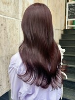 ラグーン 原宿 表参道(LAGOON)&nbsp;【LAGOON】韓国風巻き髪♪ブリーチなし大人可愛いワインレッド